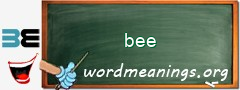 WordMeaning blackboard for bee